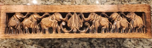 Hand carved wooden - shelf, with