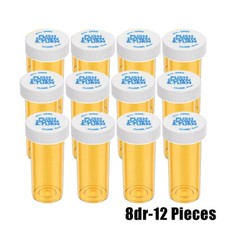 12/20 Pack Medicine Pill Bottles with Resistant Caps Medicine Containers Travel