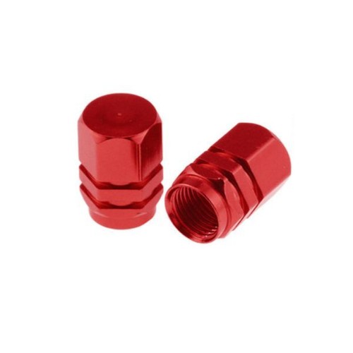 Valve dust caps red - red, for