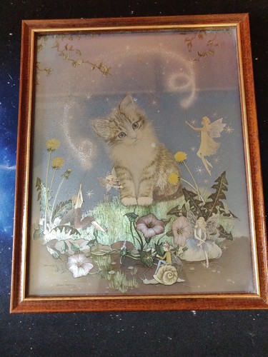 Vintage dufex foil - cat, &