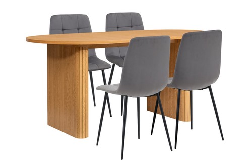 Axel oval fluted - fluted, dining