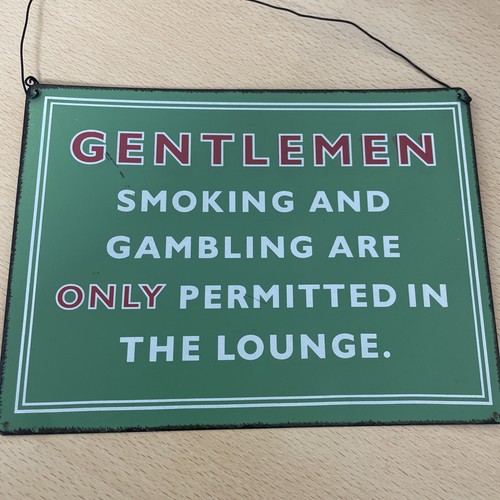 Retro metal sign - sign,, man