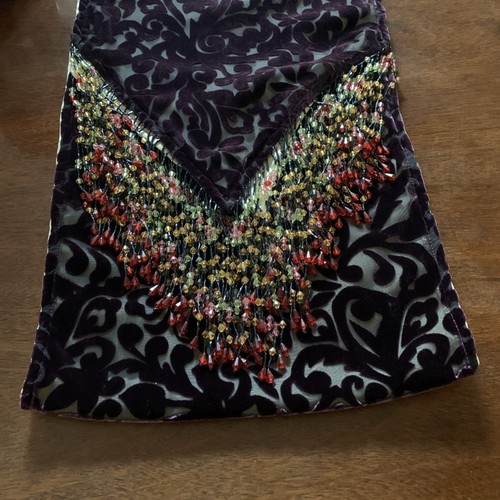 Purple velvet table runner - purple,