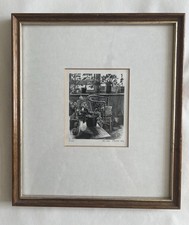 Framed wood engraving Howard