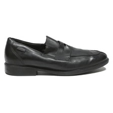 MEPHISTO Mens Leather Classic Loafer Shoes Black UK 8 Comfortable Formal Slip-On