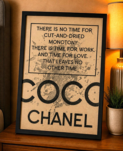 Framed coco chanel - coco, text