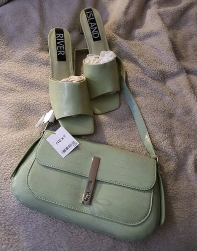 River island heeled sage green - island,