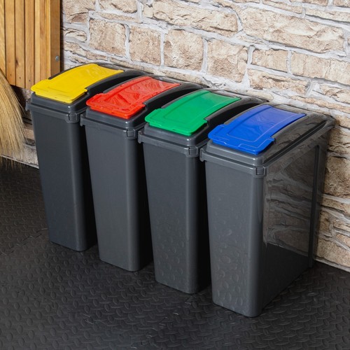 25l slimline recycling bins - 2x,