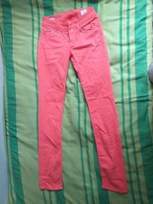 Pepe Jeans Ladies Denim Jeans Pink Summer Style Coral Colour W27 L34 New Brooke 