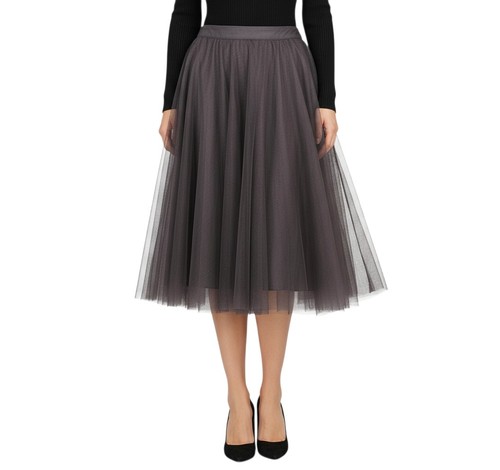 Elegant dark grey - dark, tulle