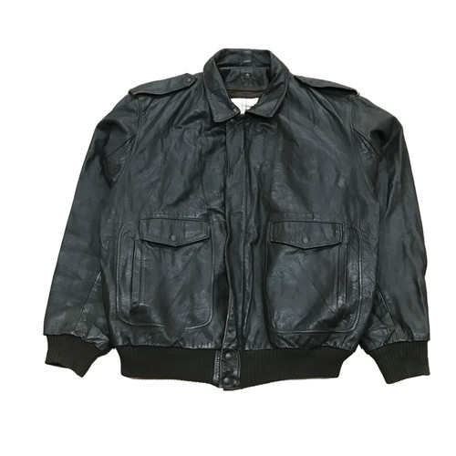 Leather bomber jacket - leather,