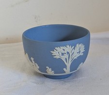 Wedgwood Jasper Ware Small Open Top Sugar Bowl Blue Jasperware  