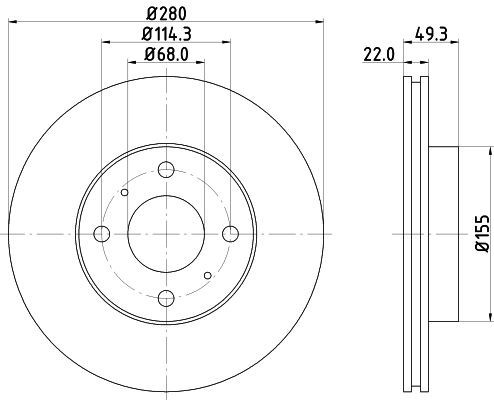 Mintex mdc1080c front brake - mintex,