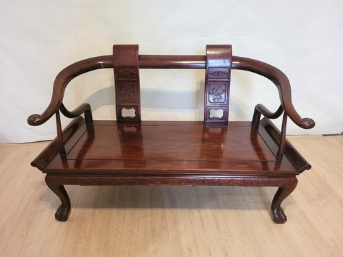 Chinese carved wood - chinese, bench