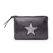 Metallic Star Coin Purse Faux