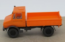 WIKING HO 1/87 TRUCK MERCEDES UNIMOG 1700 L FIXED DUMP TRUCK ORANGE PUBLIC WORKS