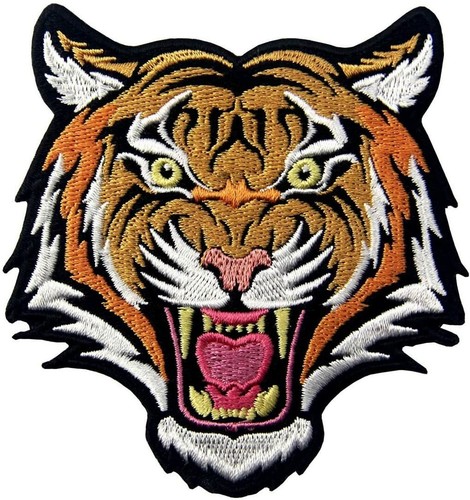 Biker tiger patch - biker, roaring