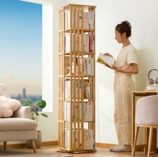 6 Tier Rotating Bookshelf 360