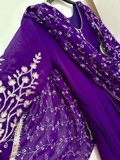 deep purple/violet indian anarkali frock suit long suit for women festive wear
