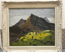 Large Mid-Century Oil Painting