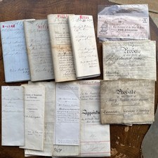 12 Victorian Manuscripts 1800s