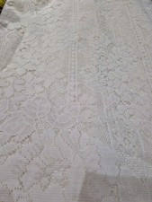 Slot Top Panel Net Curtain 3.5mtrs Wide X 115 Drop Cream Used Good Condition