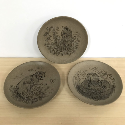 Poole pottery kittens - pottery,
