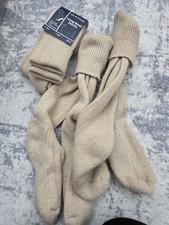Womens Thick Cream Wool Socks