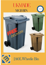 British Made Wheelie Bin 240L