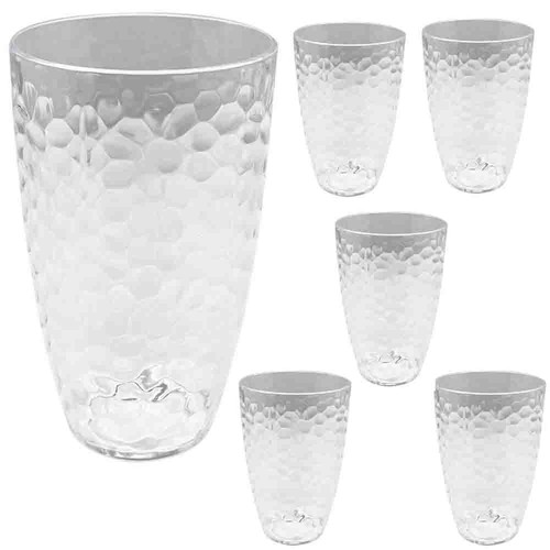 6pcs dimple tall tumbler - 1/2/4/6pcs,