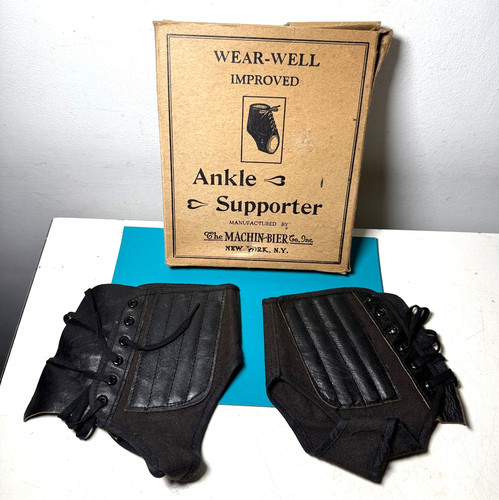 Antique mens spats leather - spats,