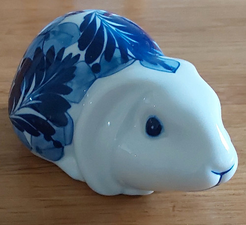 Blue white glazed porcelain - glazed,