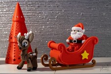 Articulated reindeer santa - articulated,