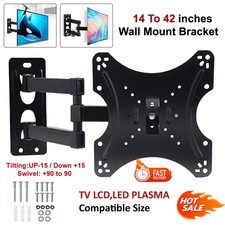 ✨Full Motion TV Wall Mount Bracket Swivel Tilt 14 18 26 32 40 42 Inch LED LCD UK
