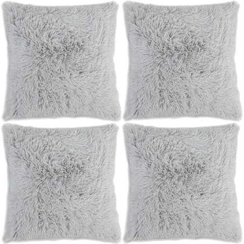 Silver faux fur - 4, cushion