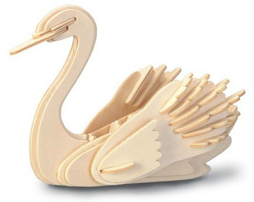 Swan jigsaw realistic - 3d,