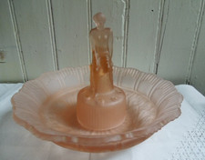 Sowerby Art Deco Pink Frosted