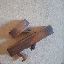 Vintage Collectable Wooden Block Planes X 2  Large 17 " X 3"  Small 8"x 3: