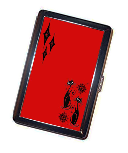 Retro kitties with atomic star - with,