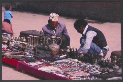 35mm slide men street seller - 35mm,