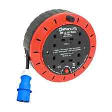 10m/30ft Camping Tent Electric Mains Hook Up Extension Reel 16A Power Cable