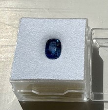 1.8ct 8x6mm Unique Internal Features Natural Sapphire Cushion Cut Loose Blue Gem