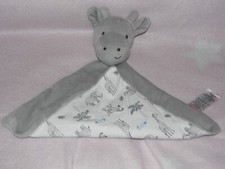 Matalan giraffe comforter soft toy grey blankie white jungle