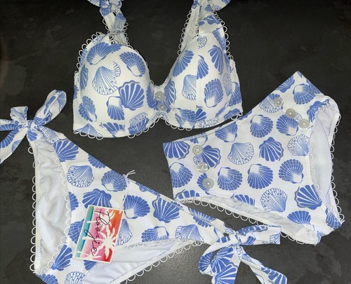 Ladies blue shell print - 🐚,