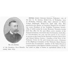 James Edward Scriven of Tadcaster, Yorkshire - Antique Print 1902