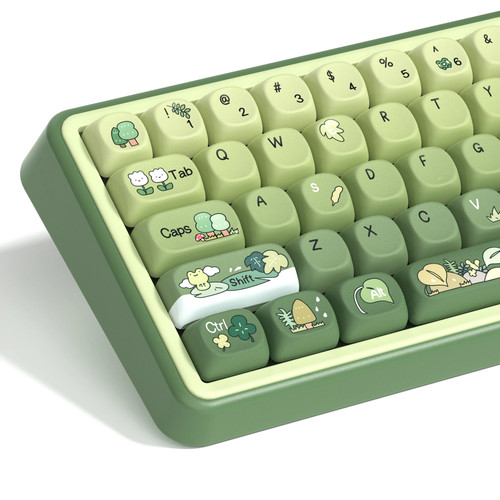 Green pbt keycaps moa - pbt,