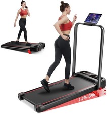 KEEP FUN Walking Pad with Incline, Walking Pad with Handle Bar 3 Level Incline