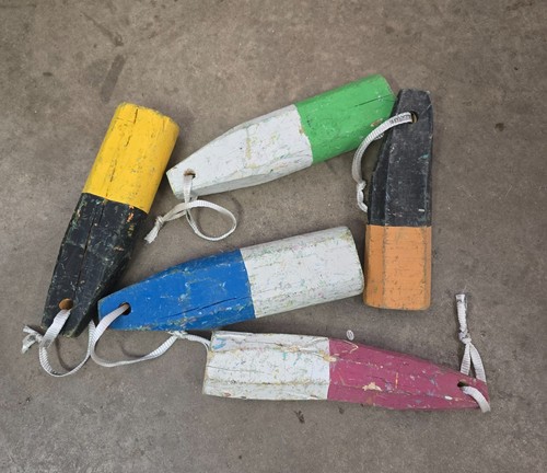 Wood lobster trap buoy - wood,