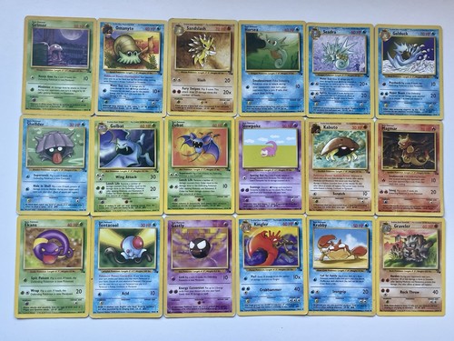 18x pokemon fossil - fossil, wotc
