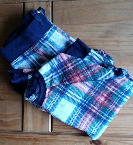 Girls tartan fleecy pyjamas - fleecy,
